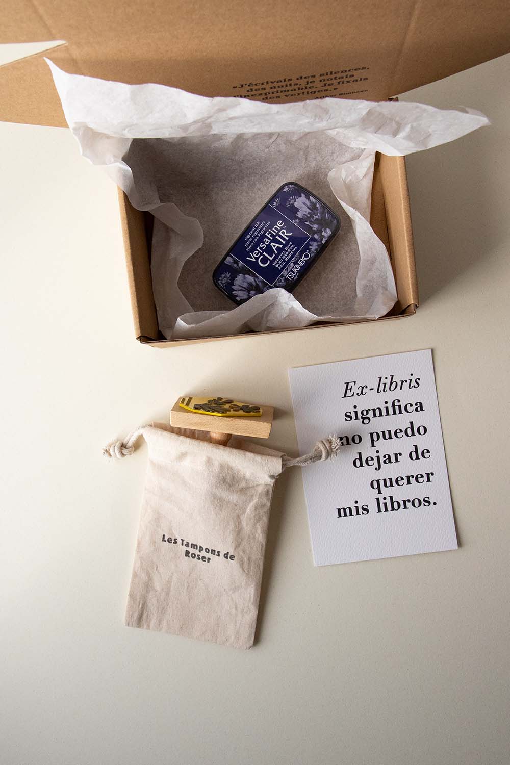 Envoltorio ex-libris hojas