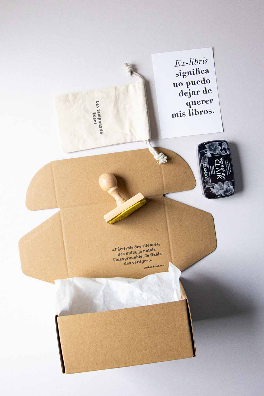 Envoltorio ex-libris lectora con rosa