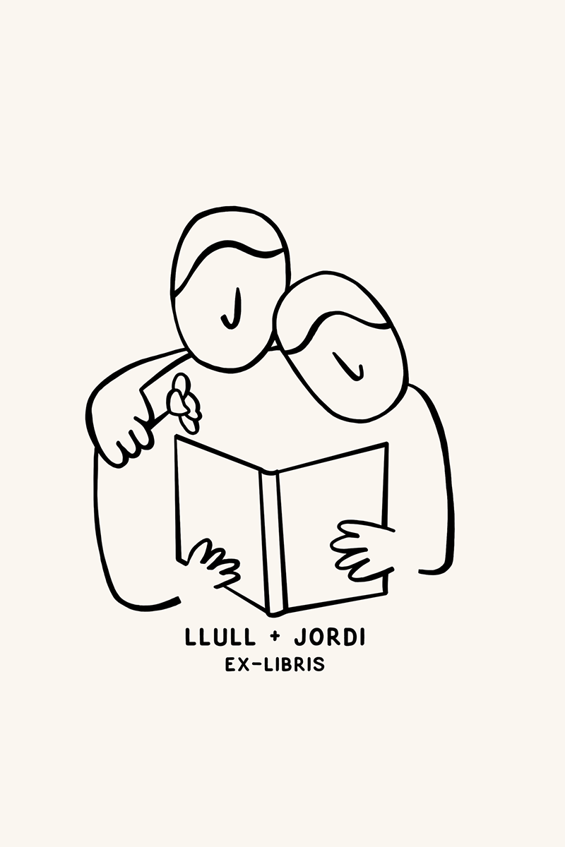 Dibujo de una pareja leyendo