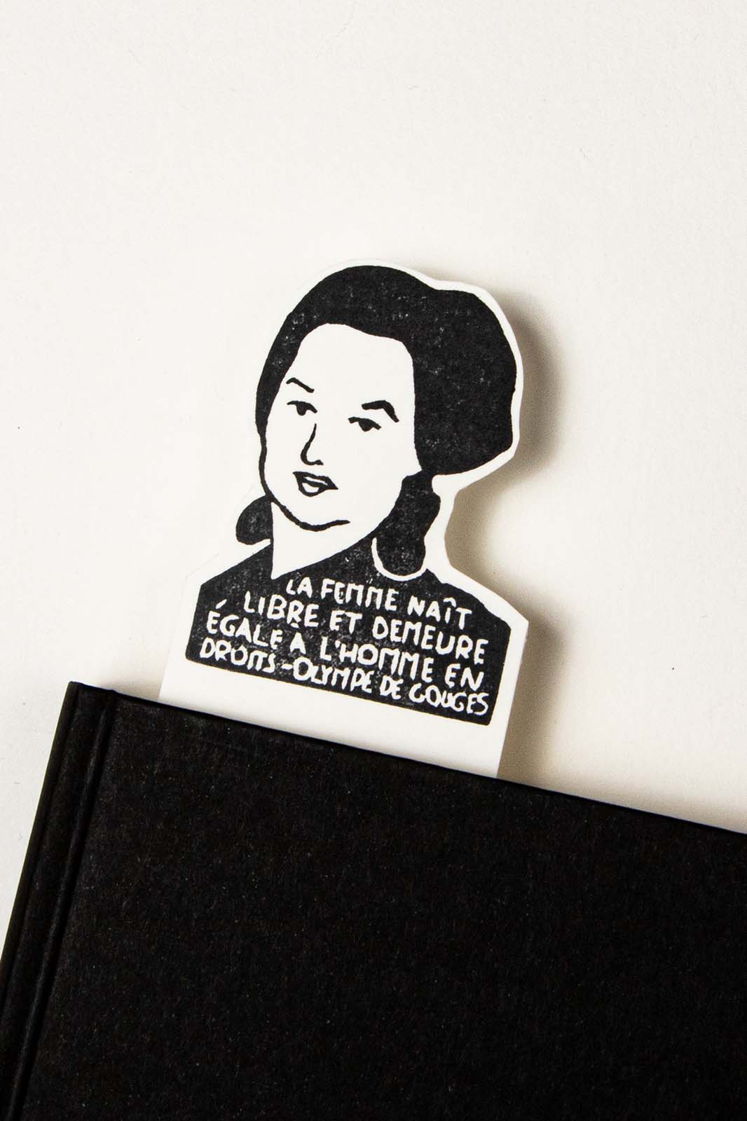 Marcapáginas con el retrato de Olympe de Gouges
