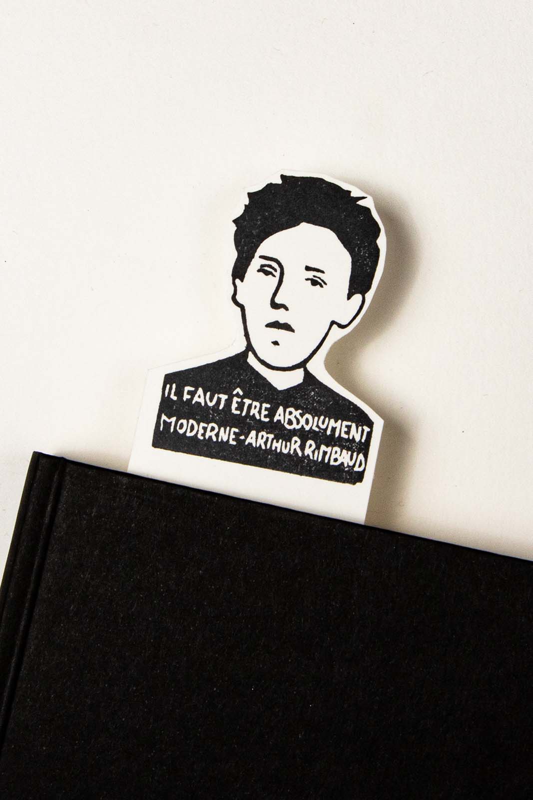 Marcapáginas con el retrato de Arthur Rimbaud