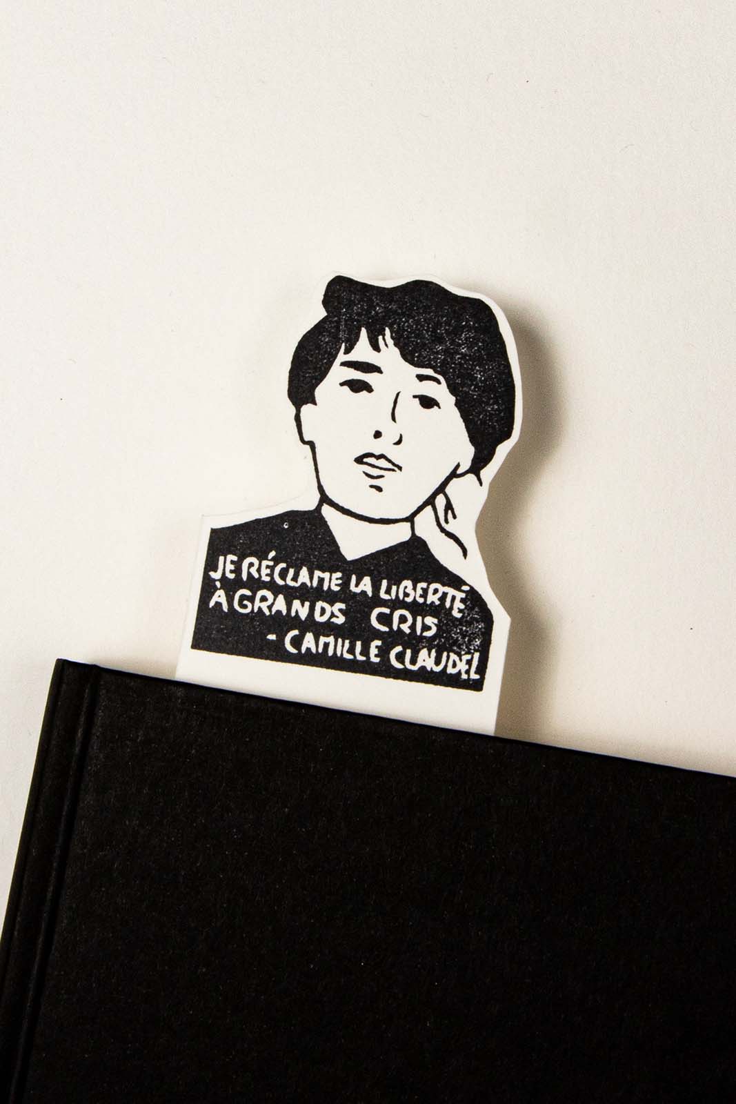Marcapáginas con el retrato de Camille Claudel