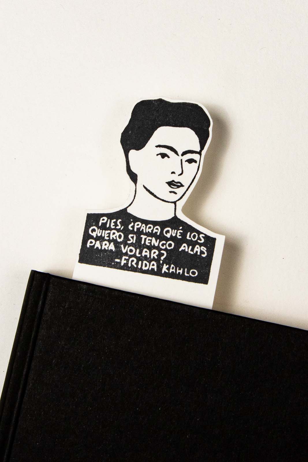 Marcapáginas con el retrato de Frida Kahlo