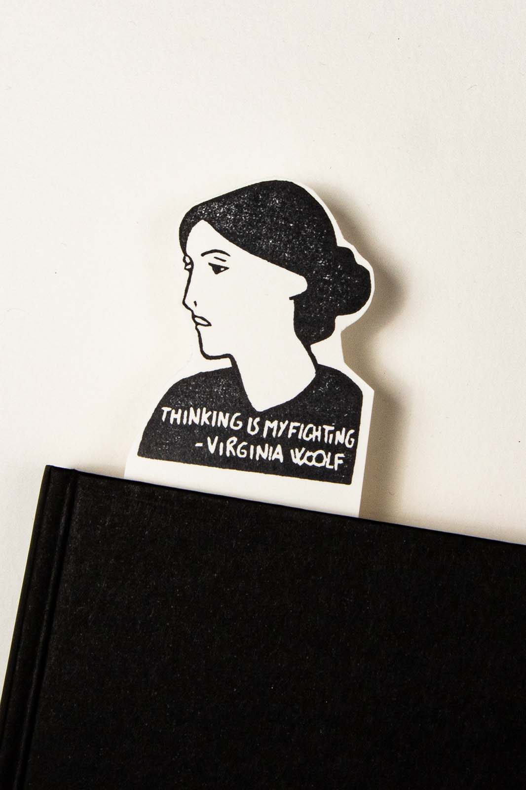 Marcapáginas con el retrato de Virginia Woolf